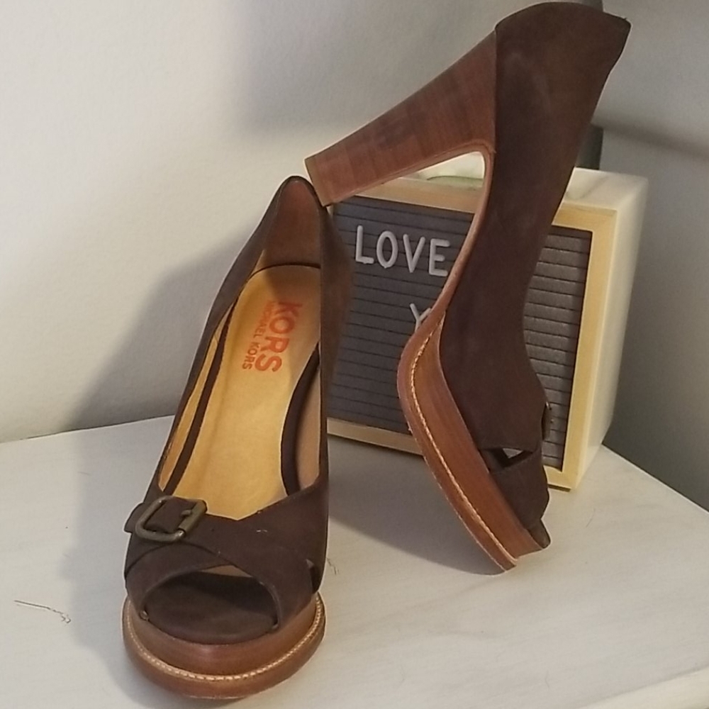 Kors peep toe pumps